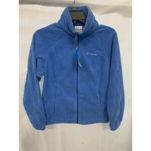 Women's PS Small Columbia Blue Zip‎ up Fleece Jacket NWT